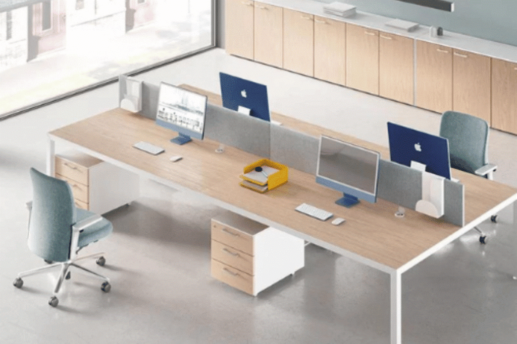 Collaborative benching office workstations in Dubai tech company