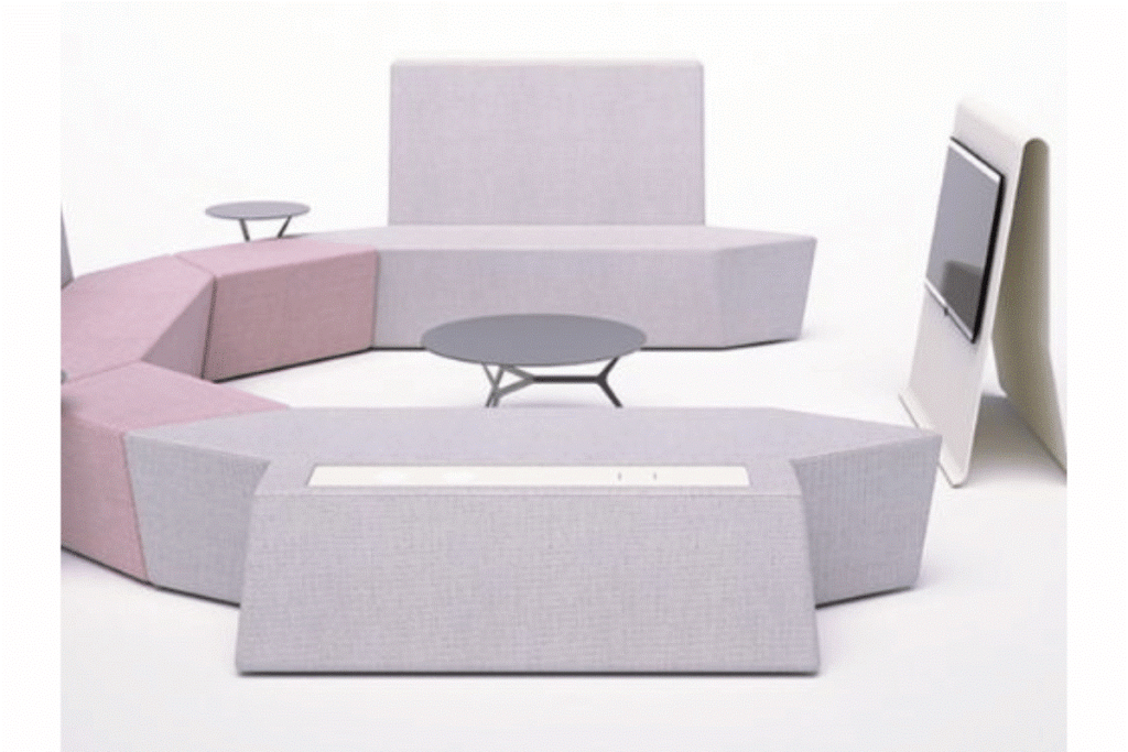 Hexagon workstations in Dubai modern offices