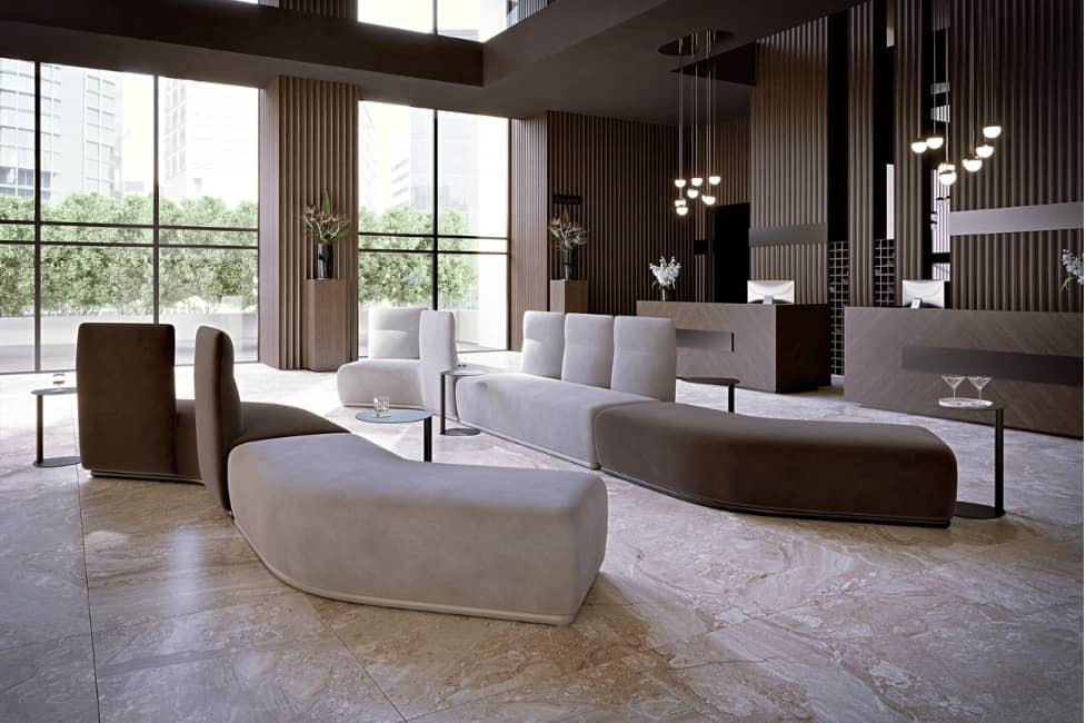 Modern UAE office workstation design