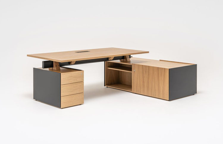 Modern office furniture setup in Dubai with ergonomic chairs and workstations