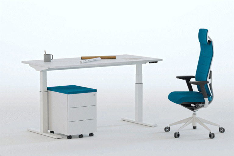 Modern stylish office desk design Dubai workspace