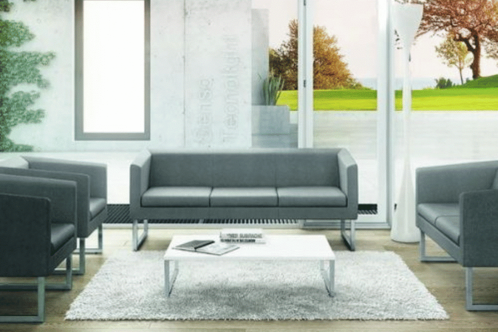 Modular couches in Dubai office workspace