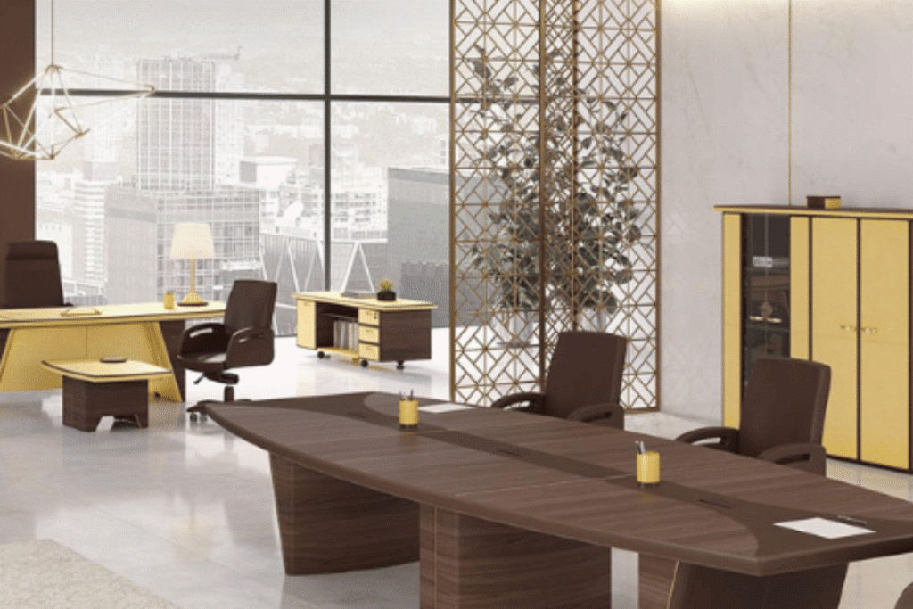 Quiet luxury office furniture in Dubai by Studio WB