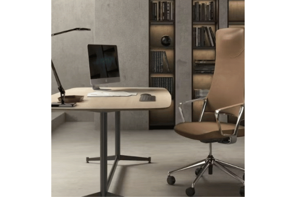 ergonomic footrest setup in Dubai office