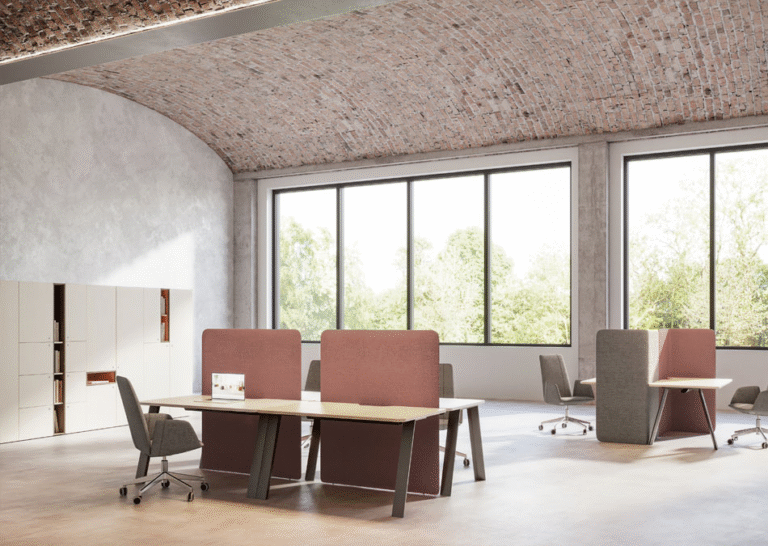 modern height adjustable desk in Dubai office