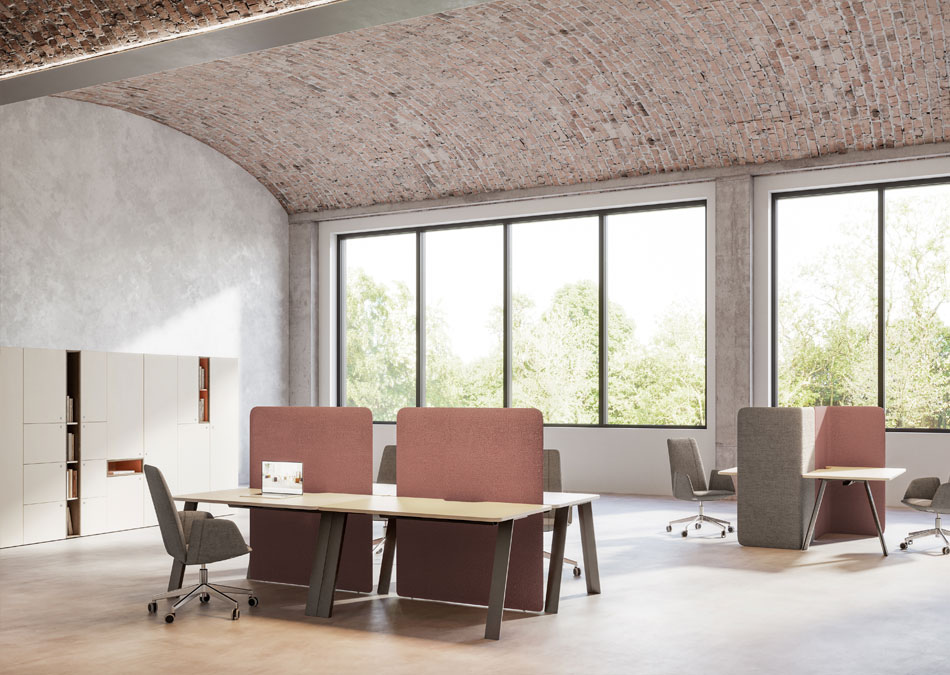 modern height adjustable desk in Dubai office